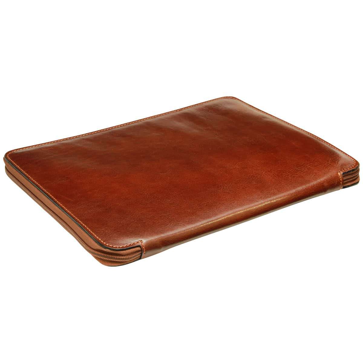Cowhide Leather Portfolio - Brown