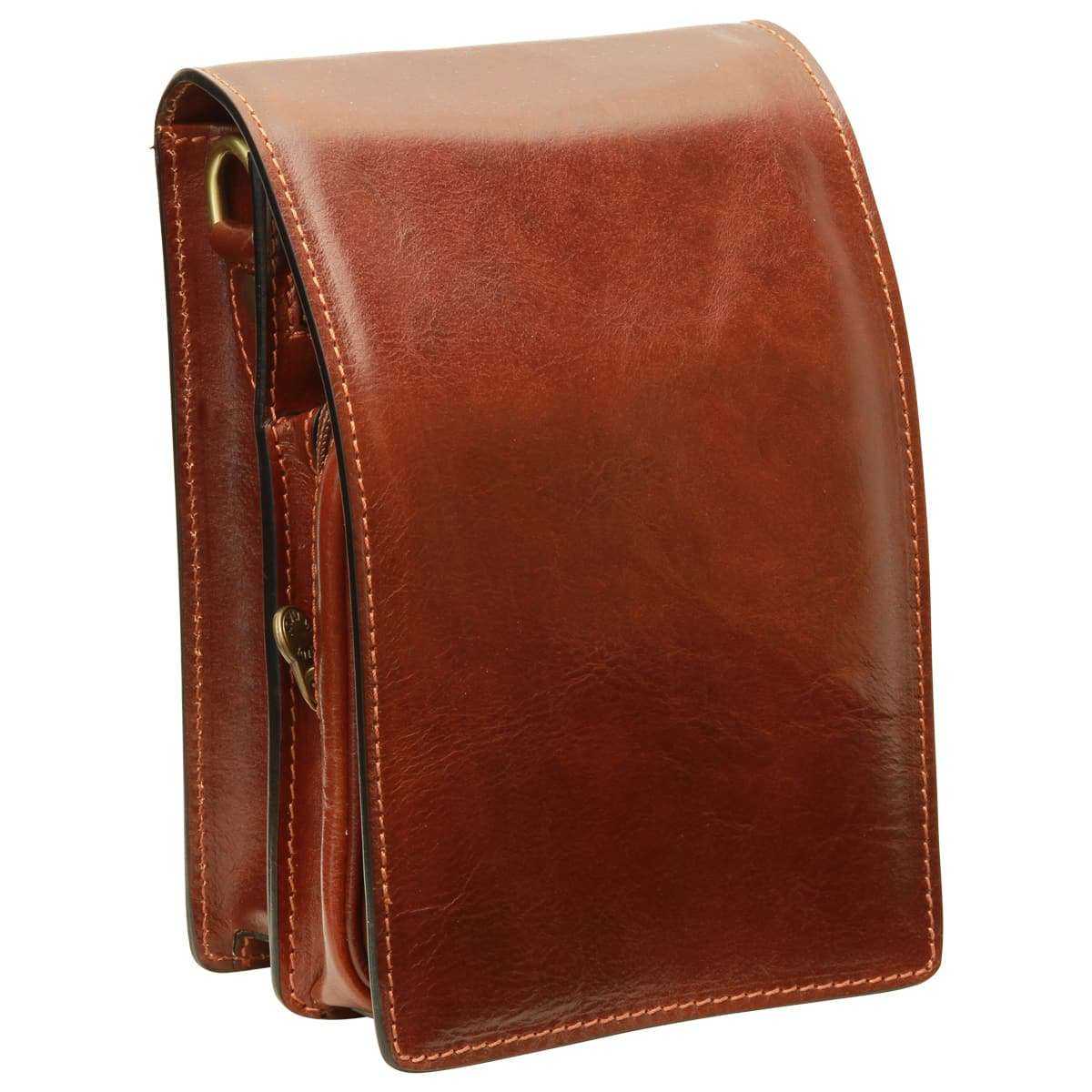 Leather Shoulder Bag- Brown