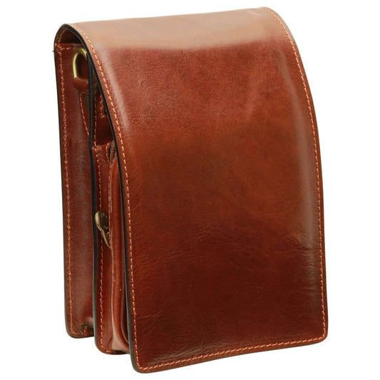 Leather Shoulder Bag- Brown