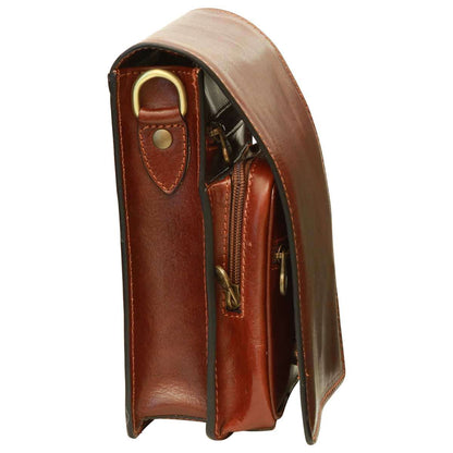 Leather Shoulder Bag- Brown
