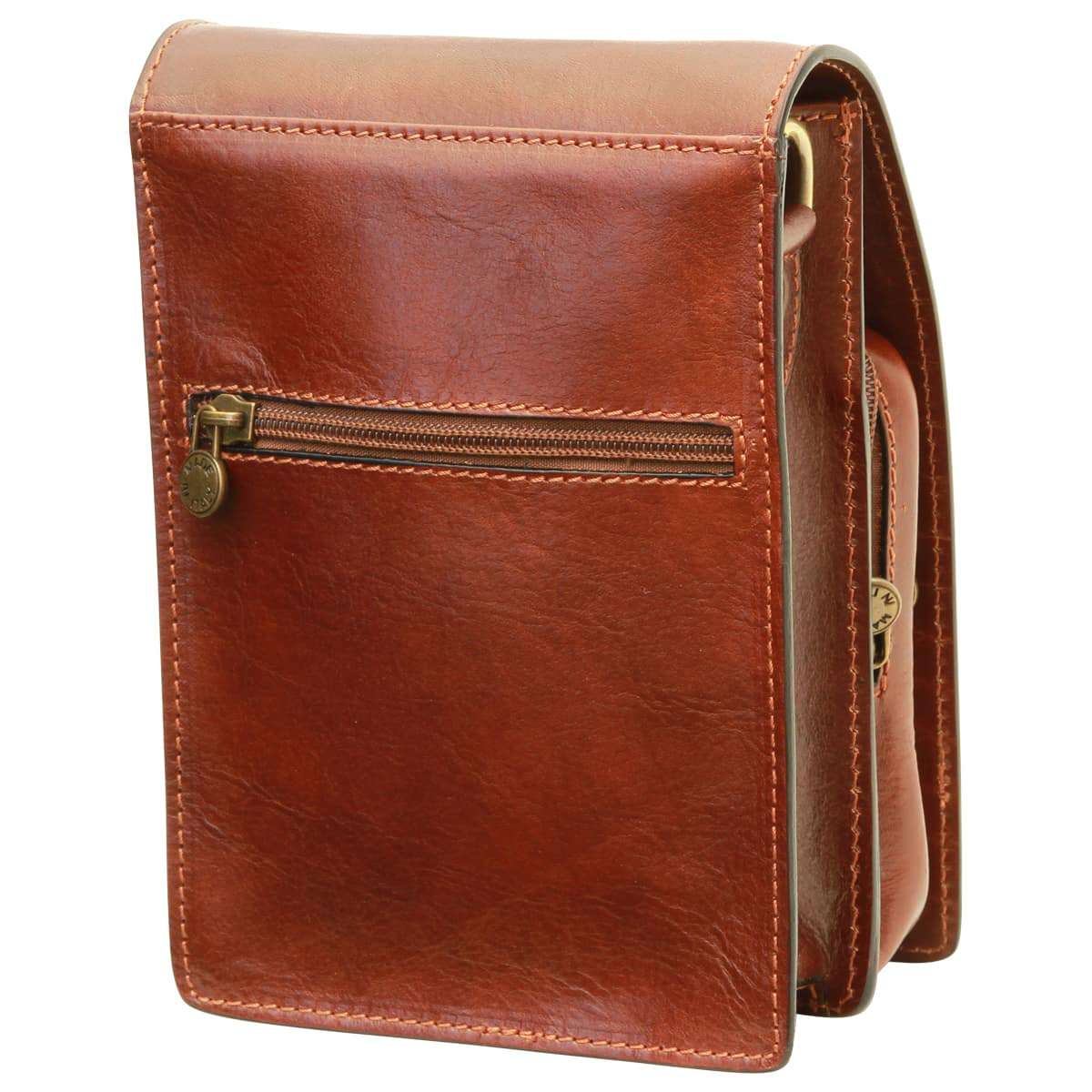 Leather Shoulder Bag- Brown