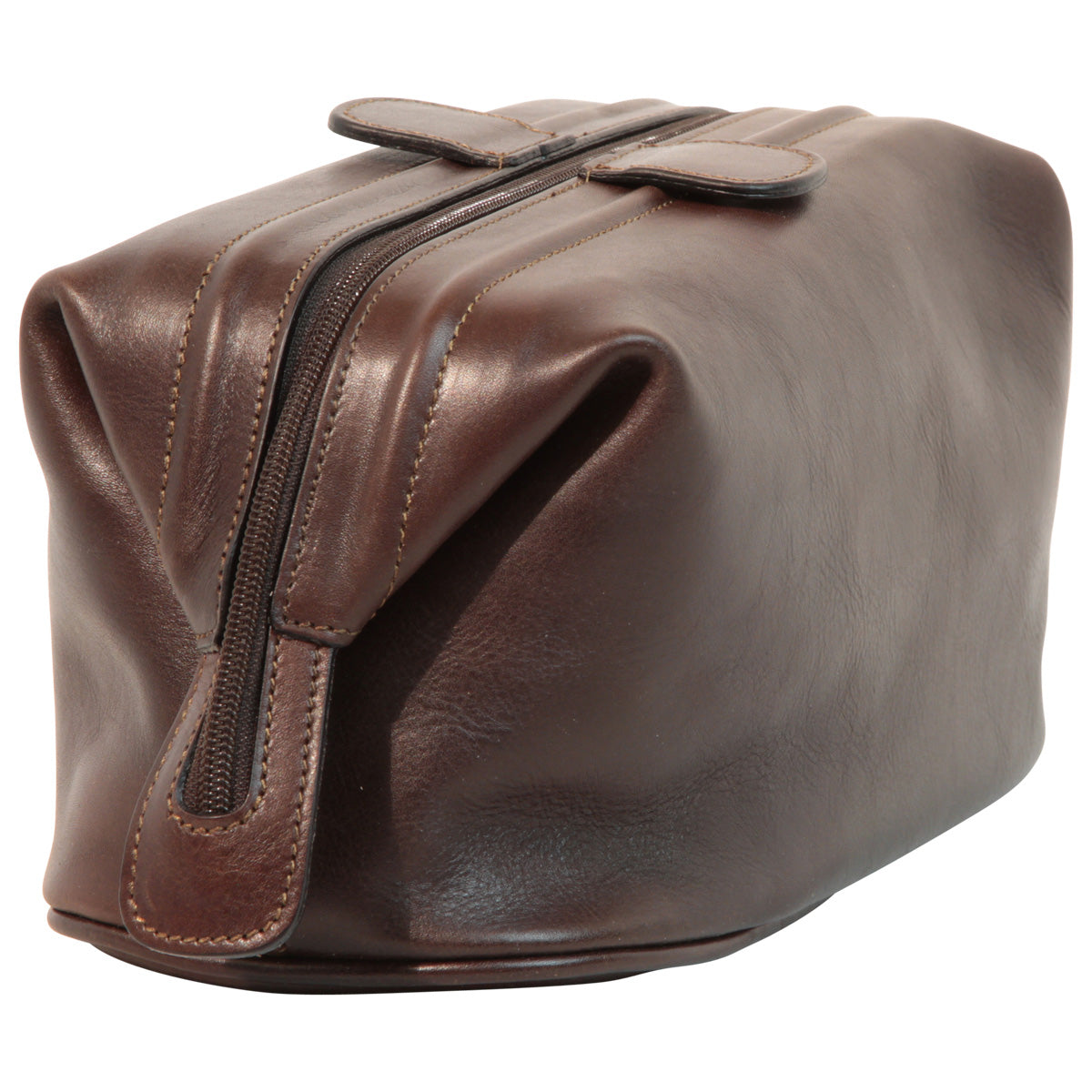 Leather Beauty Case - Dark Brown