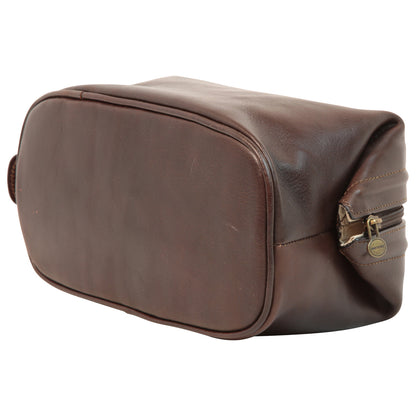 Leather Beauty Case - Dark Brown