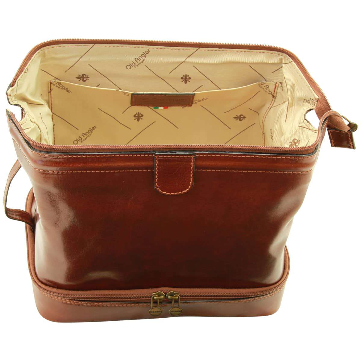 Cowhide Leather Travel Kit - Brown