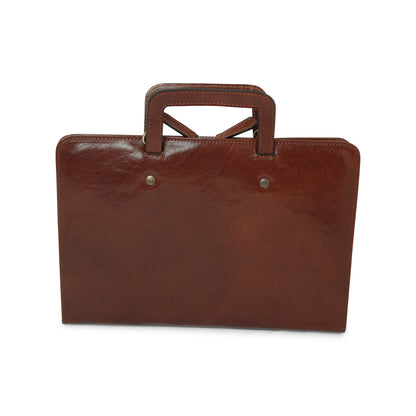 Full Grain Leather Folder - Brown