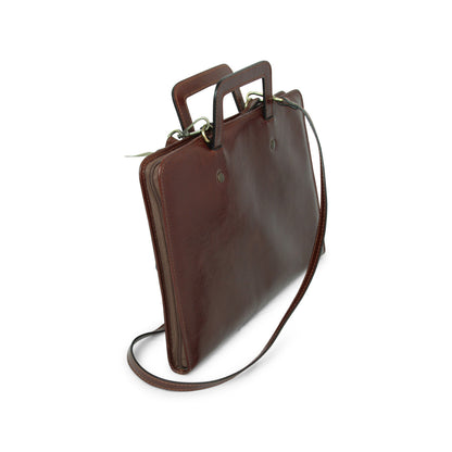 Full Grain Leather Folder - Brown