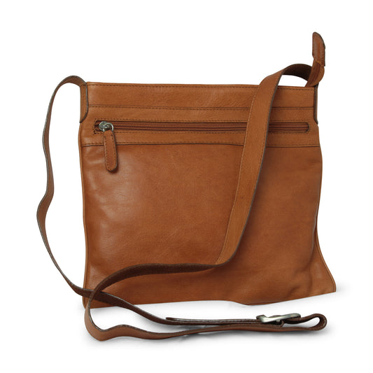 Leather Cross Body Bag - Colonial