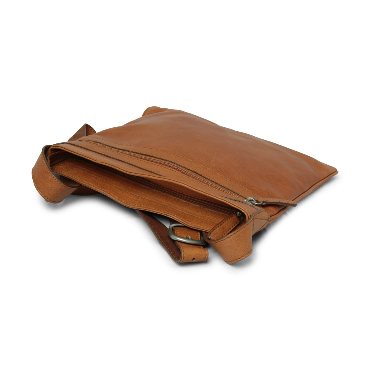 Leather Cross Body Bag - Colonial