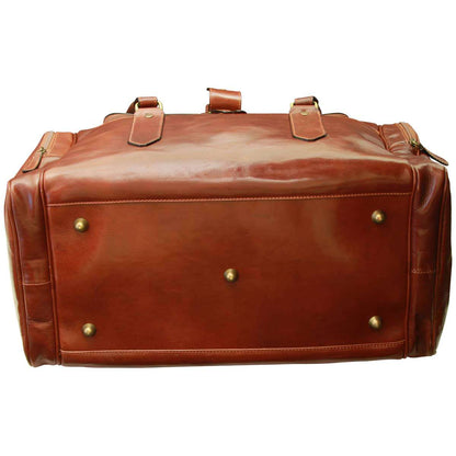 Arno Leather Travel Bag - Brown