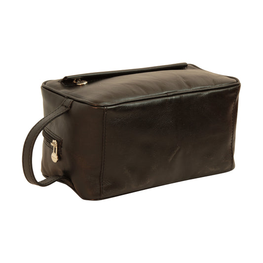 Full-Grain Calfskin Leather Beauty Case- Black 078989Ne