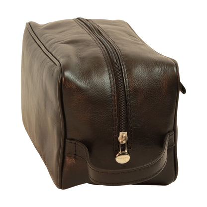 Full-Grain Calfskin Leather Beauty Case- Black 078989Ne