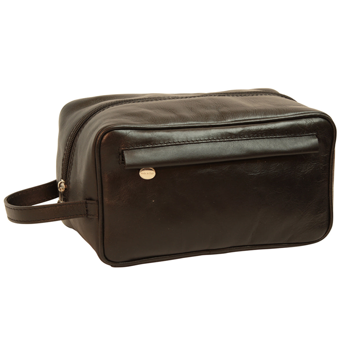 Full-Grain Calfskin Leather Beauty Case- Black 078989Ne