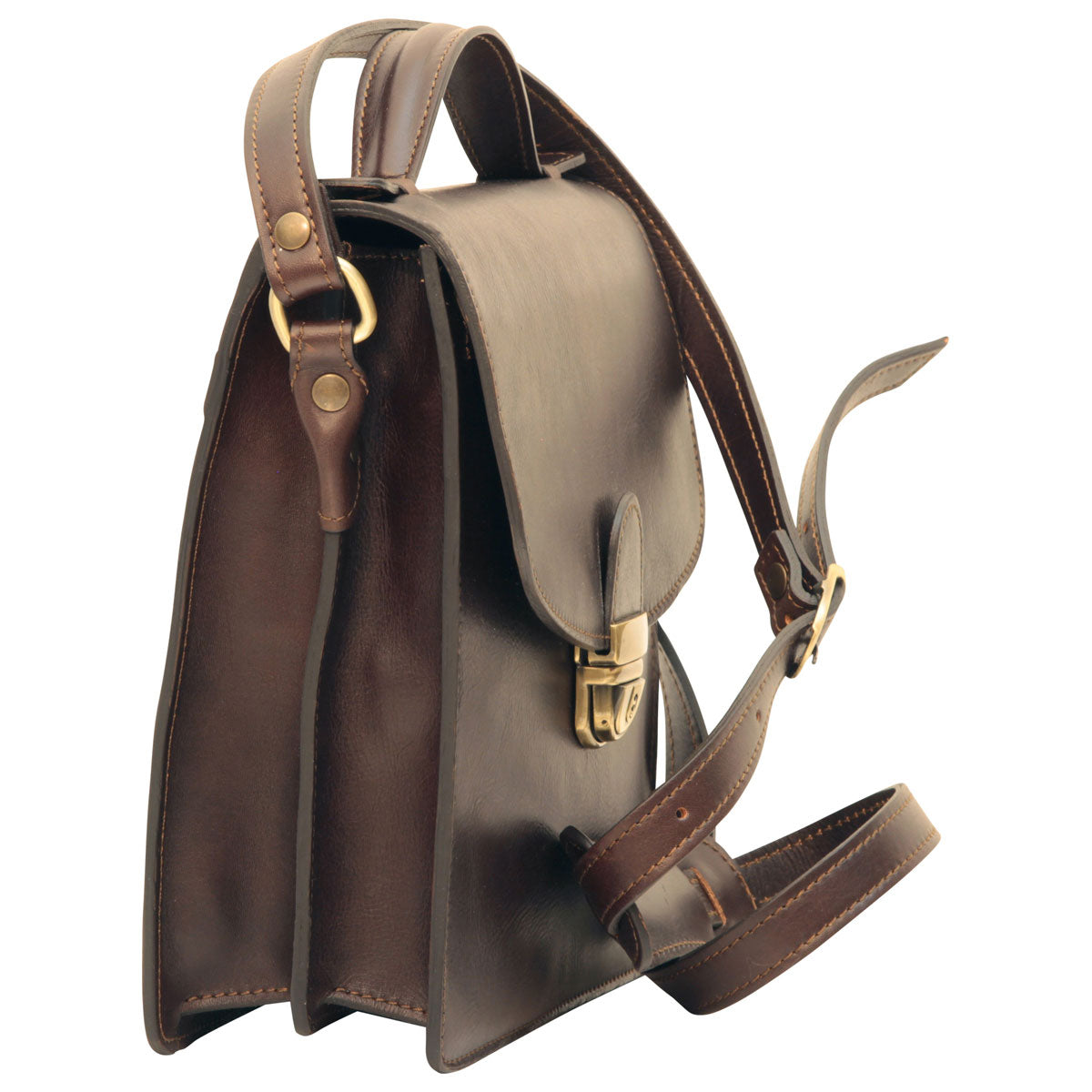Classica Ii Leather Satchel - Dark Brown