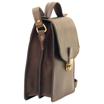 Classica Ii Leather Satchel - Dark Brown