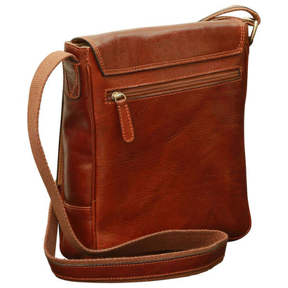 Leather Satchel Bag For I-Pad - Brown
