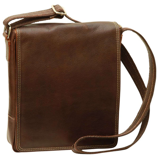 Leather I-Pad Bag - Dark Brown
