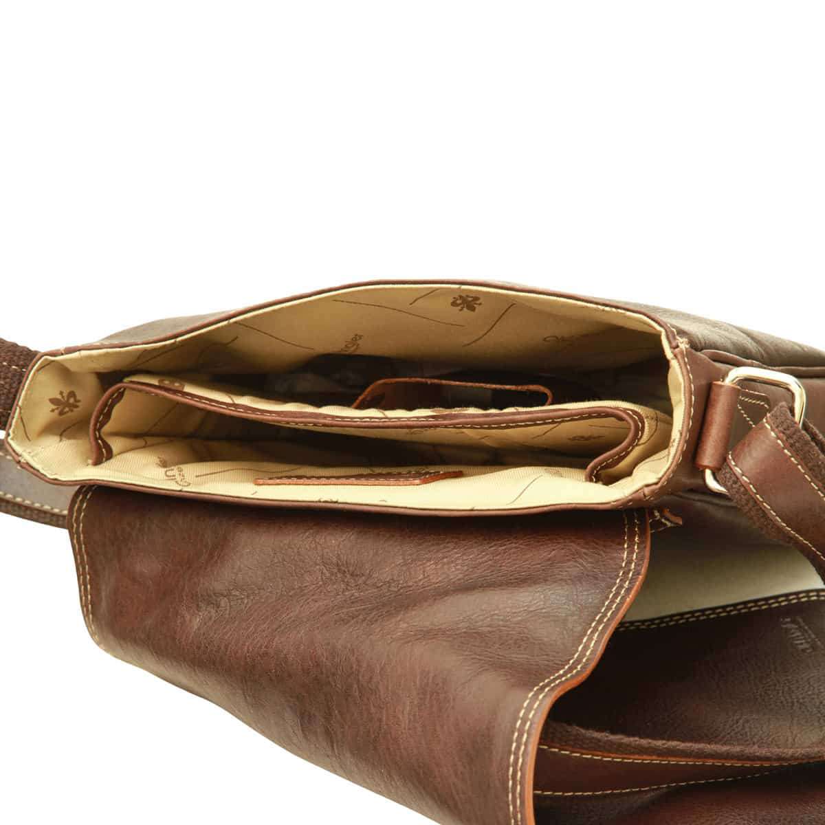 Leather I-Pad Bag - Dark Brown