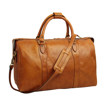 Travel Bag With Shoulder Strap - Brown Colonial
