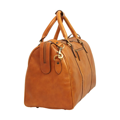 Travel Bag With Shoulder Strap - Brown Colonial