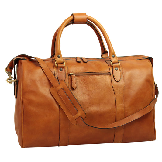 Travel Bag With Shoulder Strap - Brown Colonial