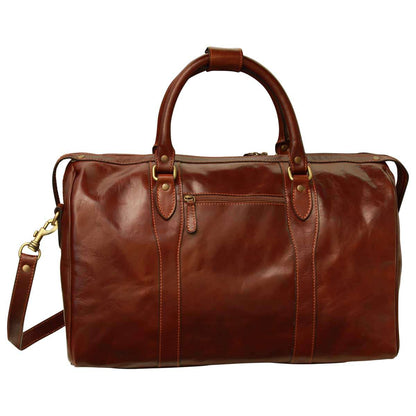 Travel Bag With Shoulder Strap - Brown