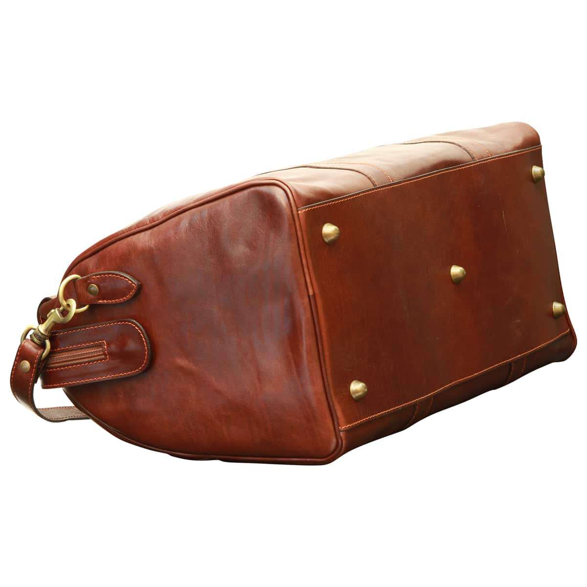 Travel Bag With Shoulder Strap - Brown