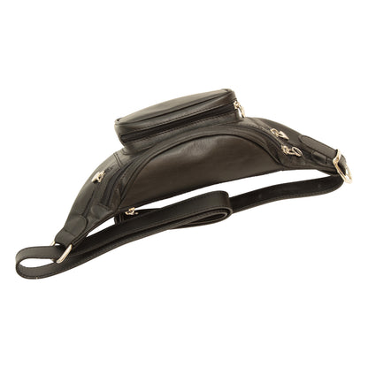 Leather Belt Pack - Black