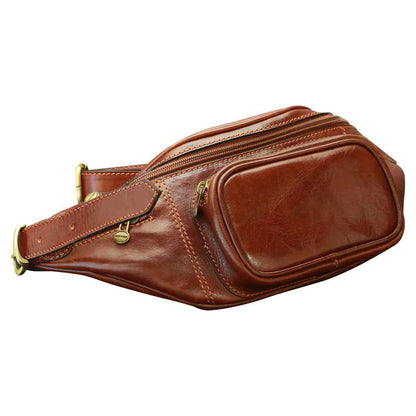 Leather Fanny Pack - Brown