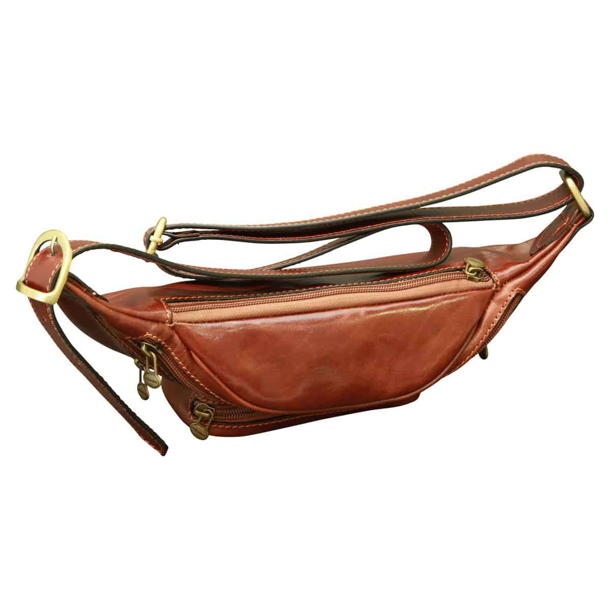 Leather Fanny Pack - Brown