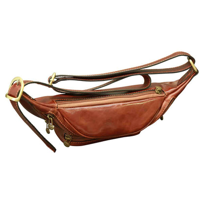 Leather Fanny Pack - Brown
