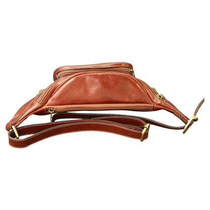 Leather Fanny Pack - Brown