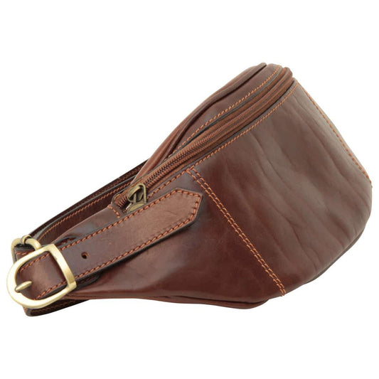 Leather Belt Pack - Brown