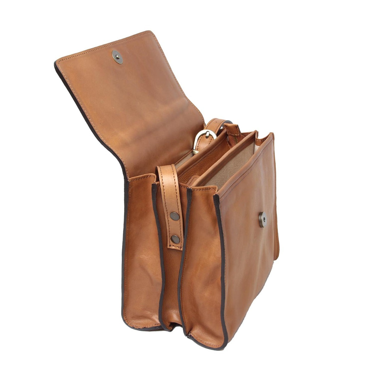 Calfskin Shoulder Bag-Colonial