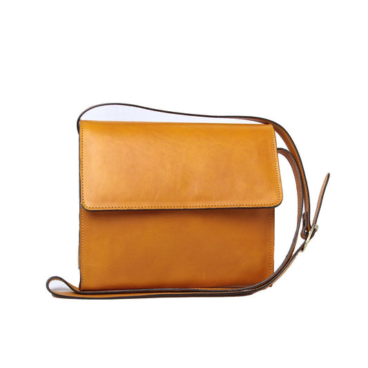Calfskin Shoulder Bag-Yellow Ochre