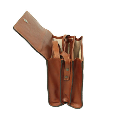 Calfskin Shoulder Bag-Teak