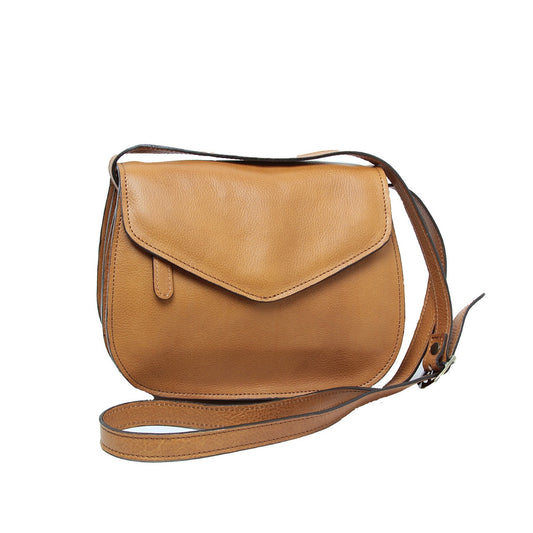 Full Grain Calfskin Shoulder Bag-Brown Colonial