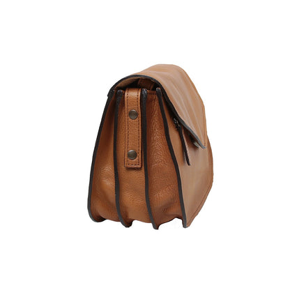 Full Grain Calfskin Shoulder Bag-Brown Colonial
