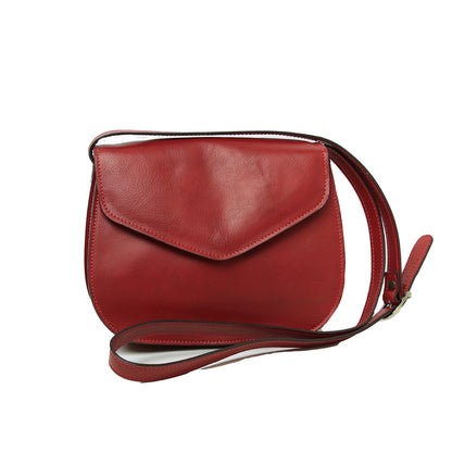 Full Grain Calfskin Shoulder Bag-Red