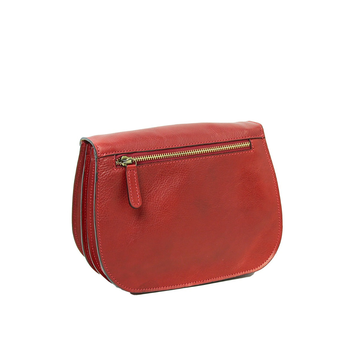 Full Grain Calfskin Shoulder Bag-Red