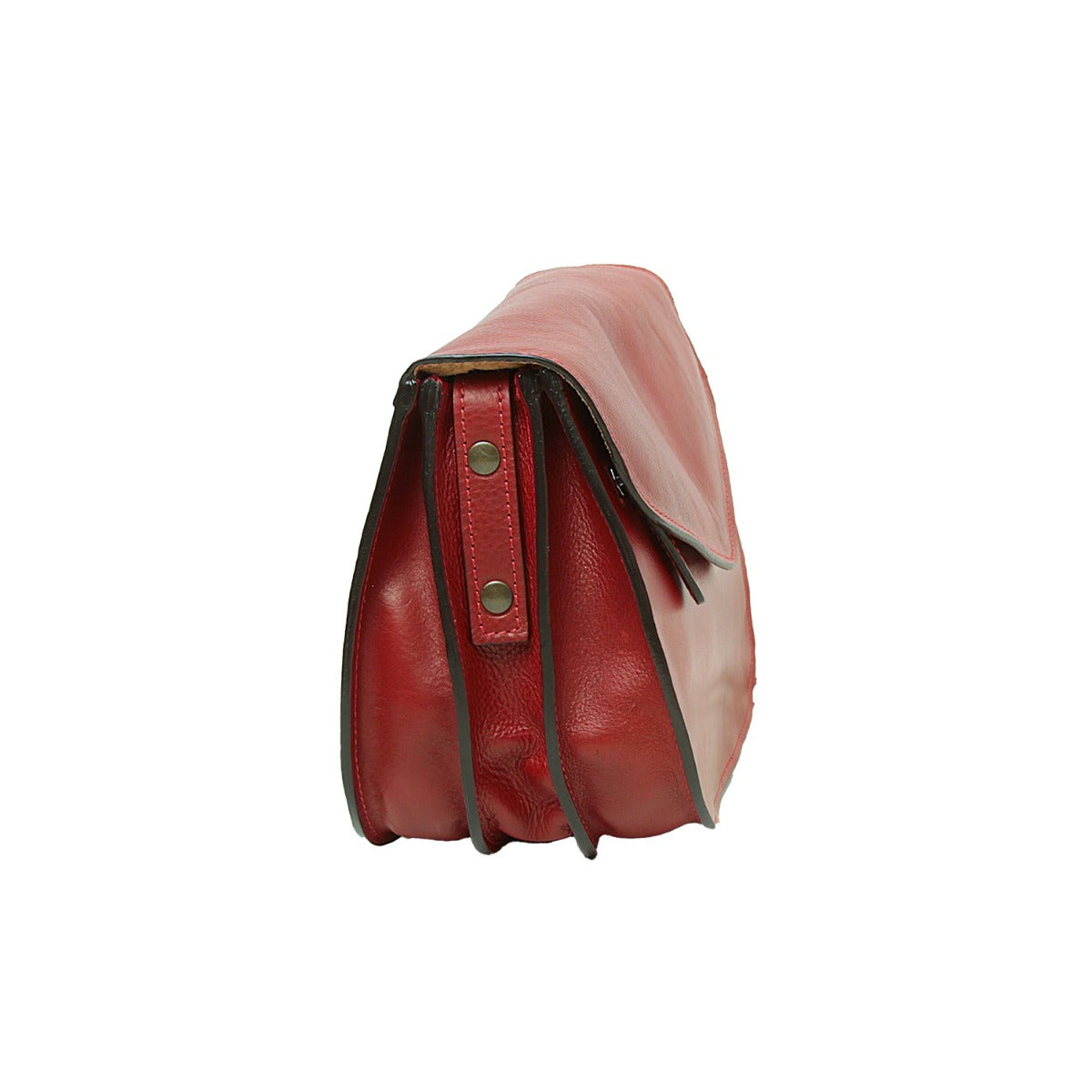 Full Grain Calfskin Shoulder Bag-Red