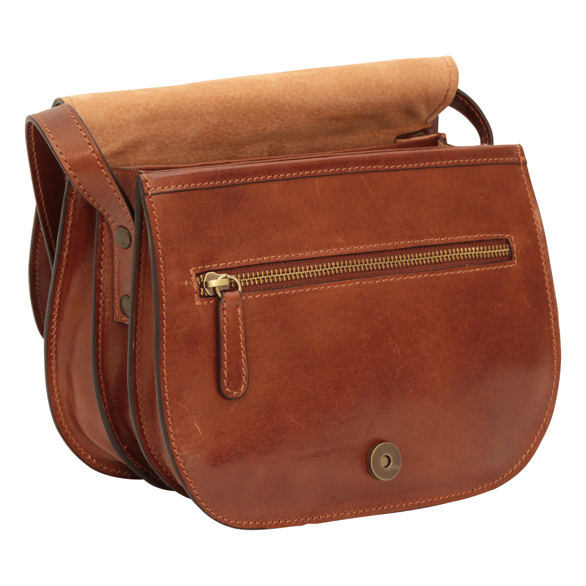 Full Grain Calfskin Shoulder Bag - Brown