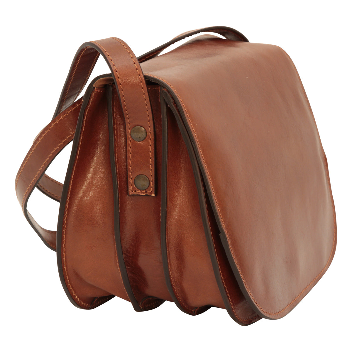 Full Grain Calfskin Shoulder Bag - Brown