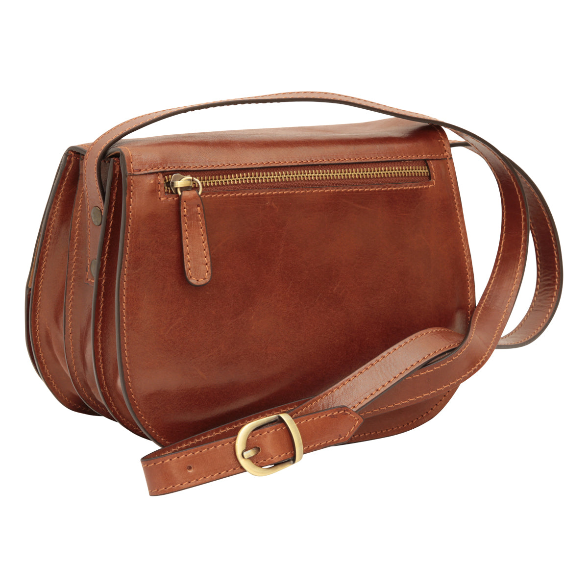 Full Grain Calfskin Shoulder Bag - Brown