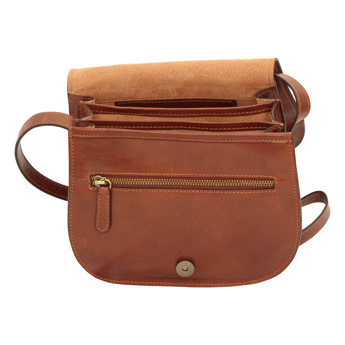 Full Grain Calfskin Shoulder Bag - Brown