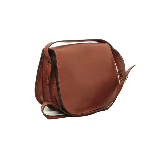 Women'S Shoulder Bag In Full Grain Calfskin-Teak