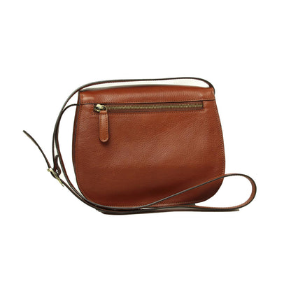 Women'S Shoulder Bag In Full Grain Calfskin-Teak
