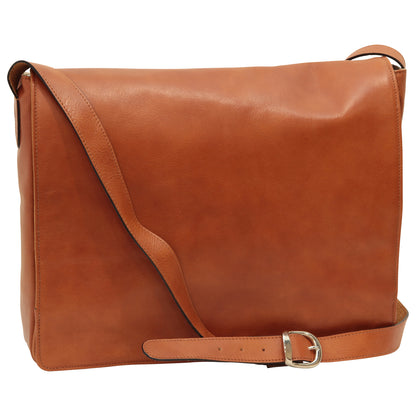 Cowhide Leather Messenger Bag - Colonial