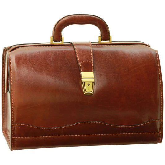 Cowhide Leather Doctor'S Bag - Brown