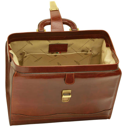 Cowhide Leather Doctor'S Bag - Brown