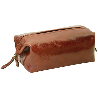 Cowhide Beauty Case - Brown